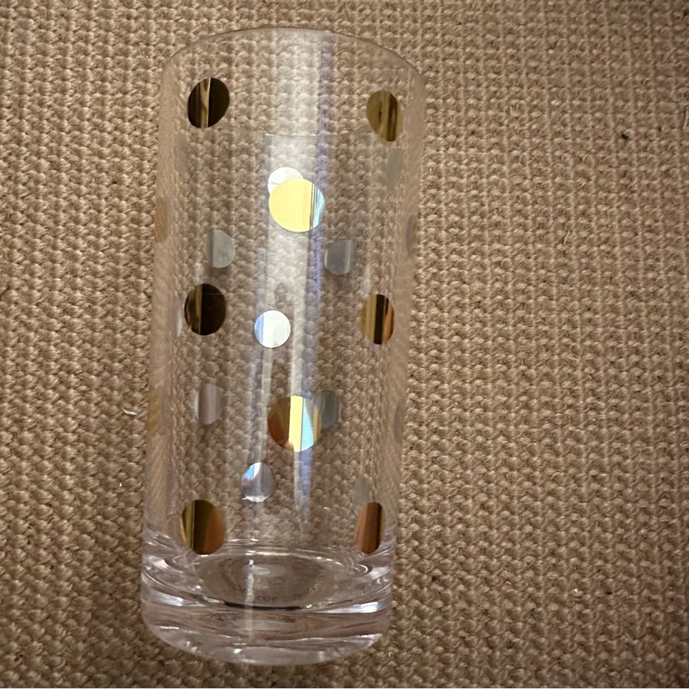 Kate Spade Gold Dots Acrylic Tumblers, New! Set of 2 - Picture 7 of 10